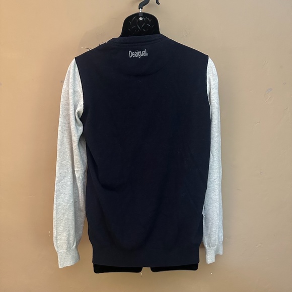 Desigual Patchwork Sweater Large Gently worn 100% cotton Rough raw hems - Picture 4 of 5